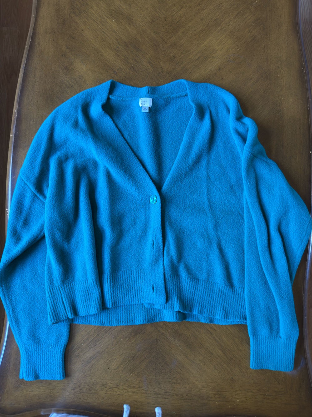 Teal Button Cardigan Sweater